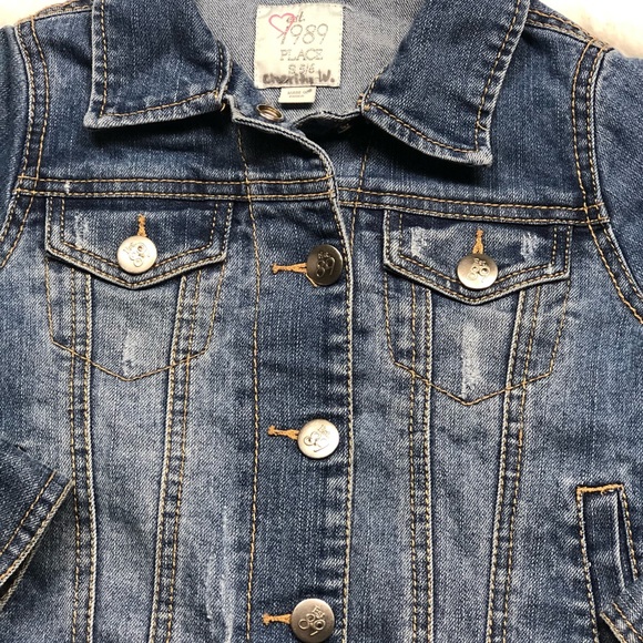 Children’s Place Blue Jean Denim Jacket size 5/6 - Picture 4 of 10